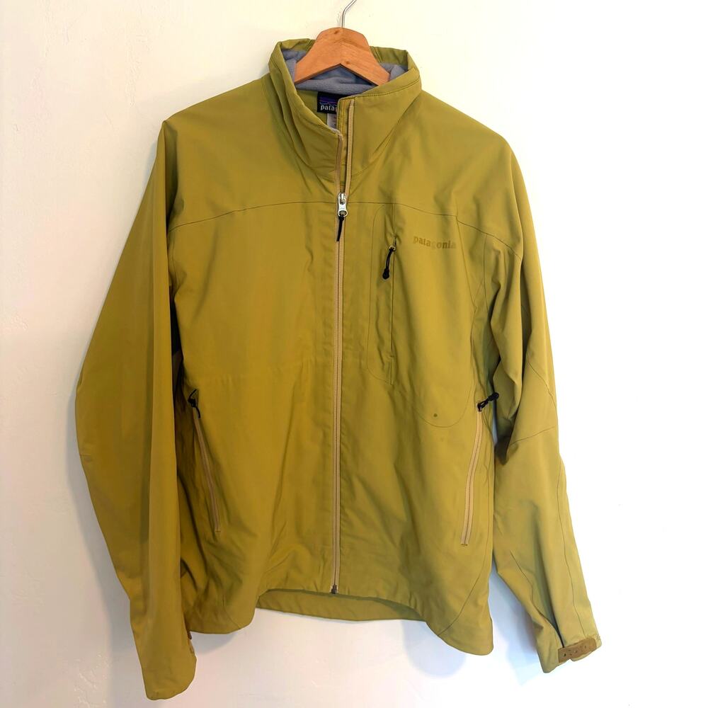 Patagonia Mens Adze Hybrid Polartec Soft Shell Jacket Size M Olive Green Outdoor